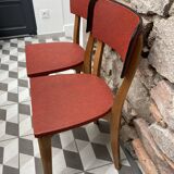 Pair of red bistro chairs