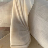 Marble Virgin Mary with her 19th-century base.