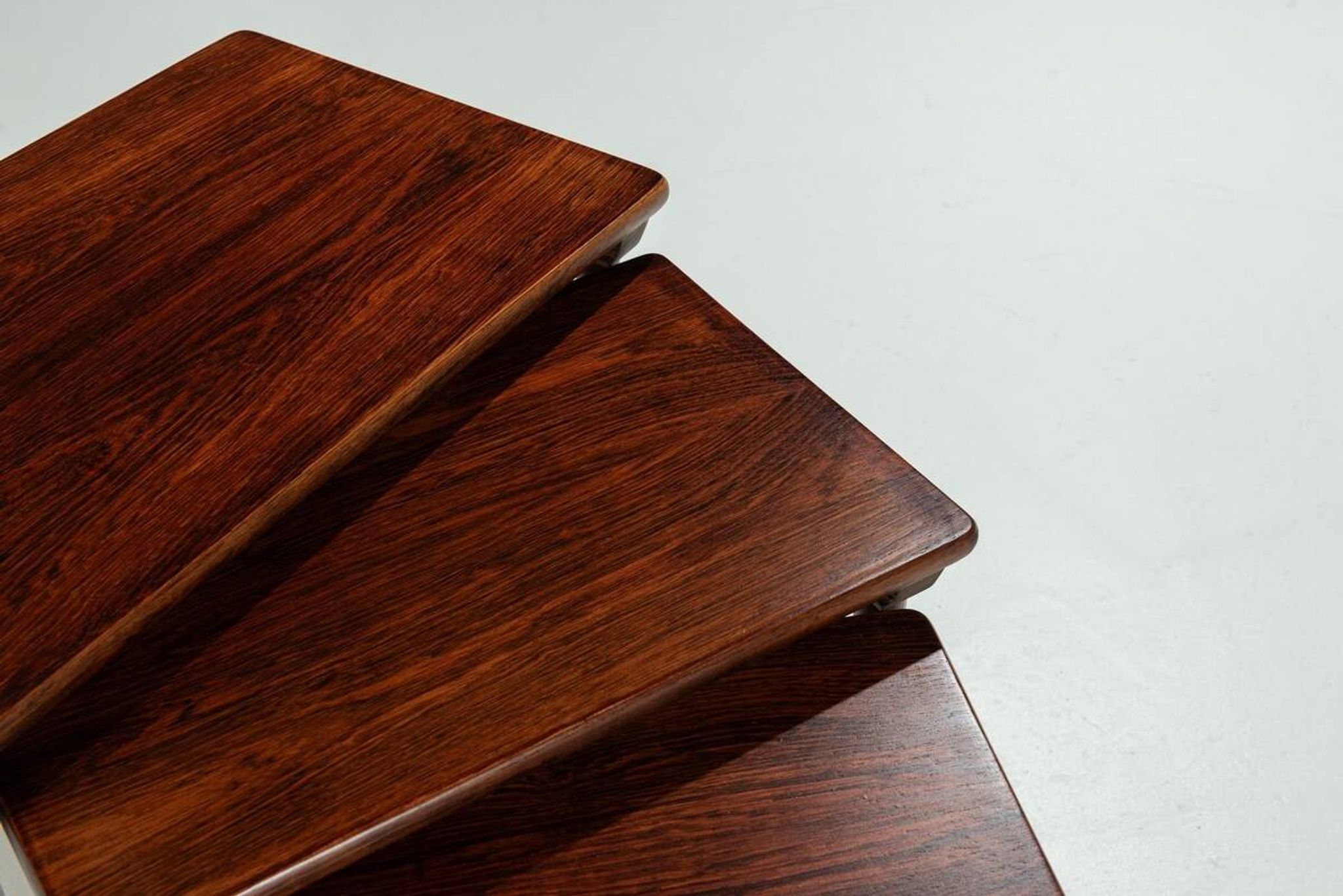Set of 3 Danish nesting tables in rosewood Denmark 1960