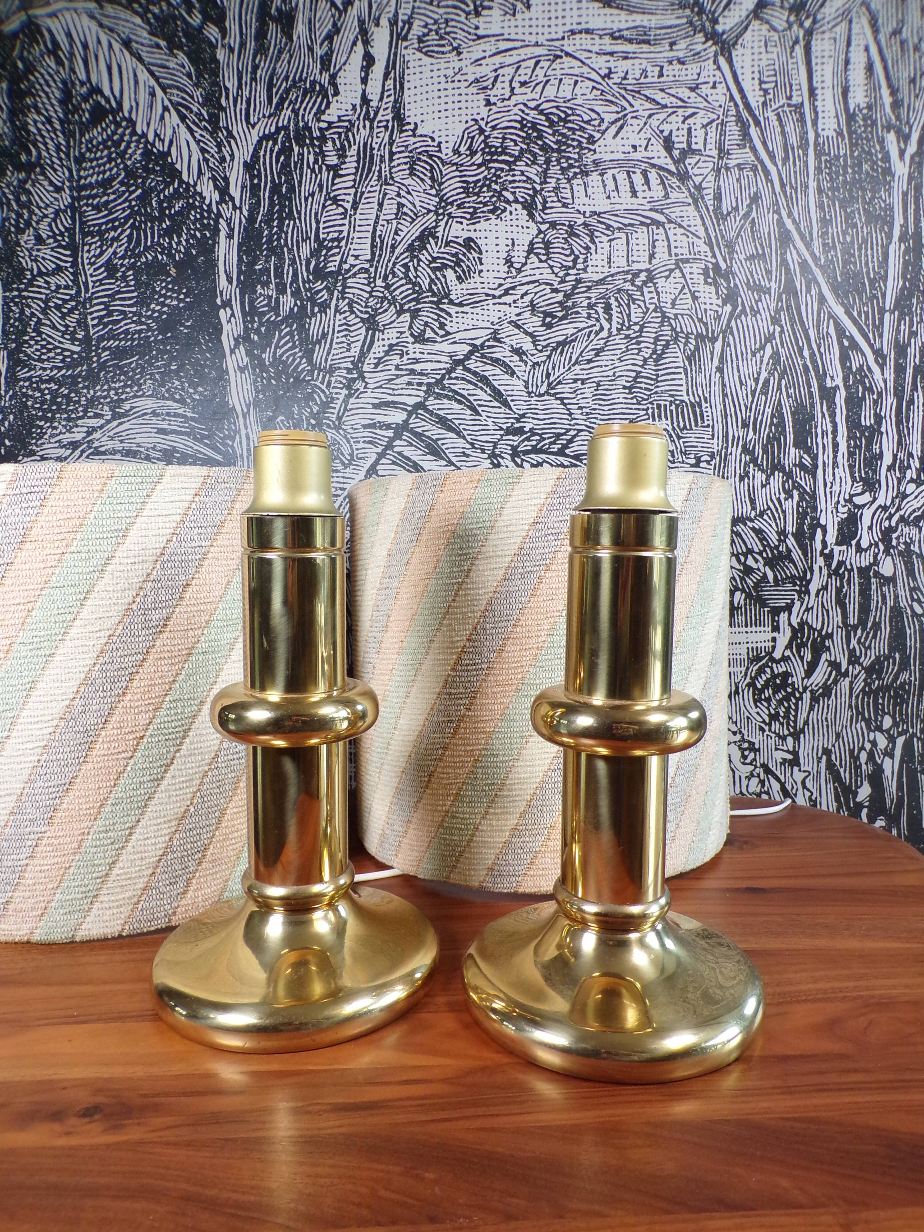Pair of vintage Hoffknecht light lamps