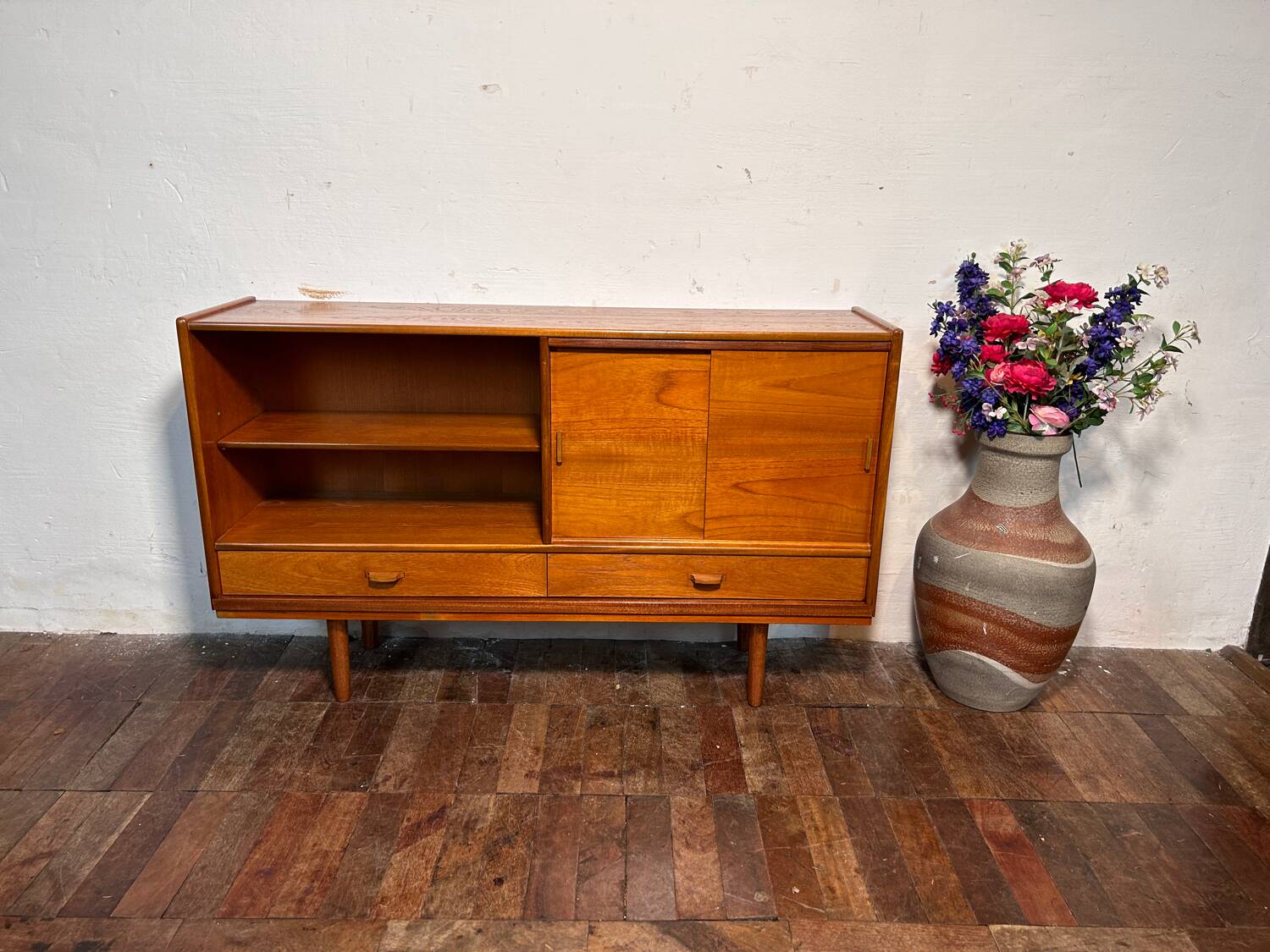 Mid century retro vintage teak small sideboard