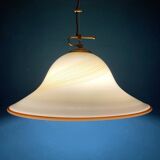 Beige Murano glass pendant light by De Majo, Italy, 1970s.