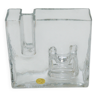 Ice Op Art glass vase by Claus Josef Riedel, Austria, 1970s