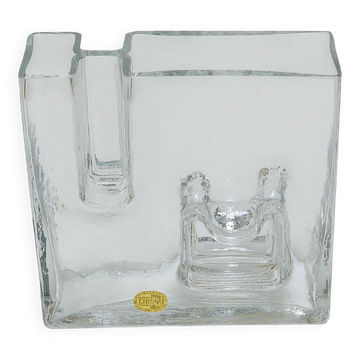 Ice Op Art glass vase by Claus Josef Riedel, Austria, 1970s