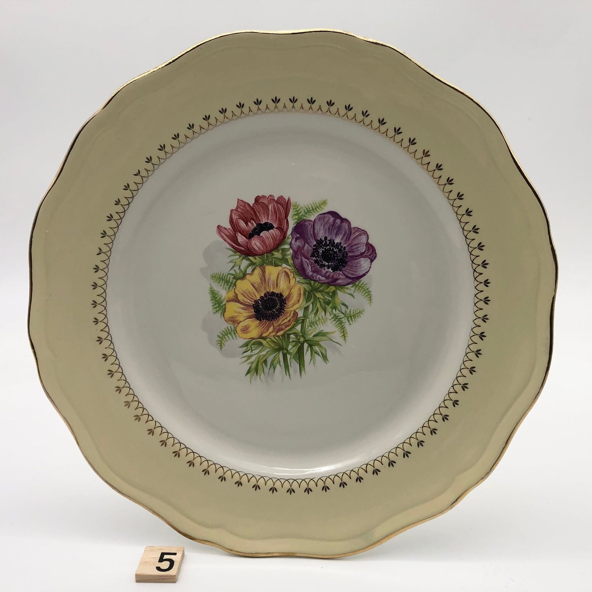 6 flat plates "L'Amandinoise" model "Coopelia"