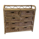 Dresser 5 rattan drawers - 70s