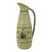 vase Scheurich milieu du siècle émaillage rugueux décor abstrait modèle 273-38