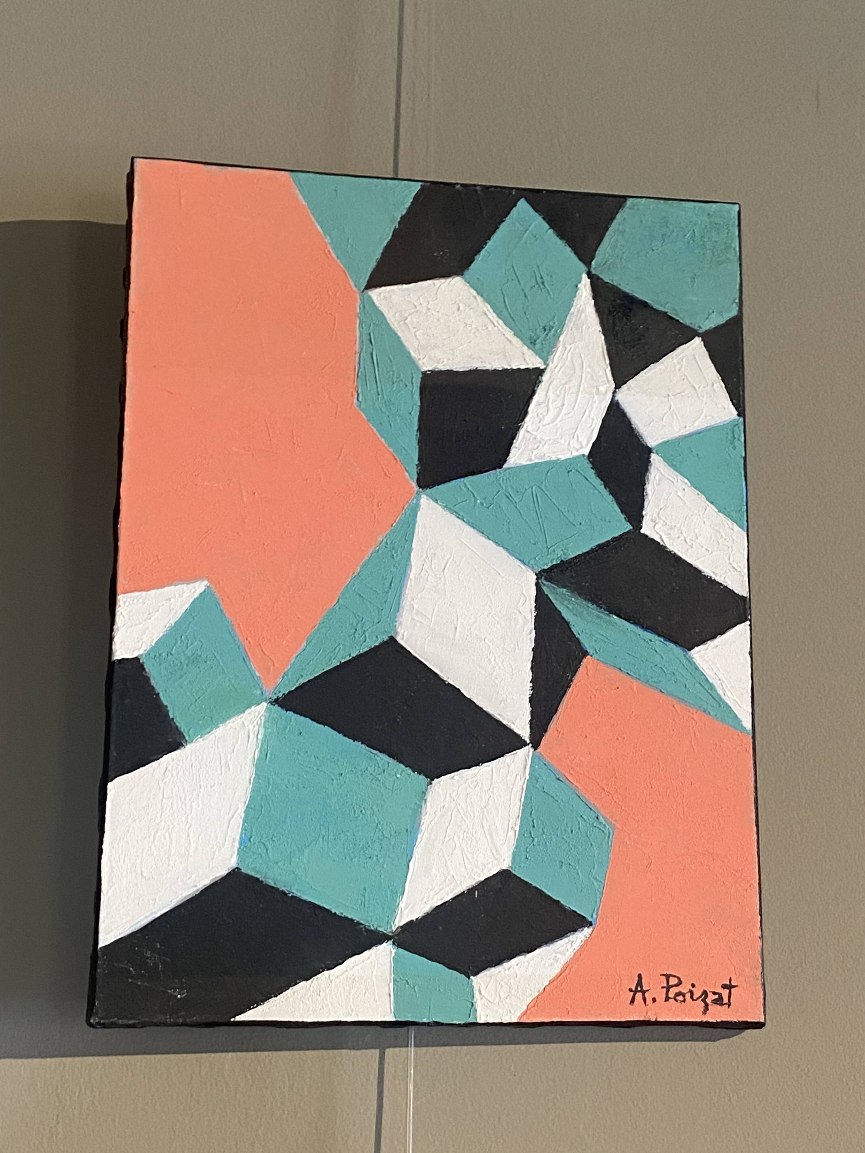 Geometric painting Albert Poizat