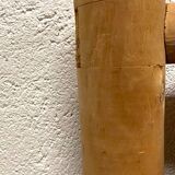 Wood and rope armchair and footrest