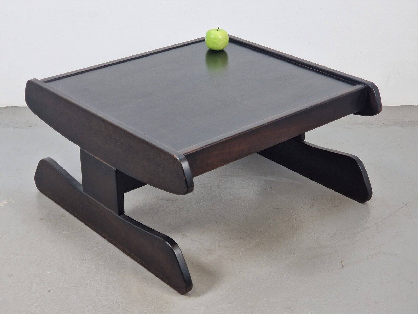 Postmodern Architectural Wooden Coffee Table, Germany, 1970s