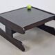 Postmodern Architectural Wooden Coffee Table, Germany, 1970s