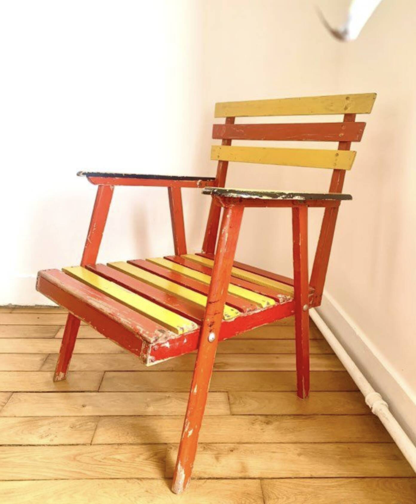 Rare vintage wooden armchair