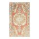 Vintage Turkish Oushak Handmade Wool Cotton Red Area Rug 123x220