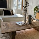 Table basse bois brut