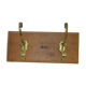 Door coats in oak with 2 hooks brass