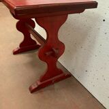 Table de bistrot ou jardin en sapin patiné XX siècle