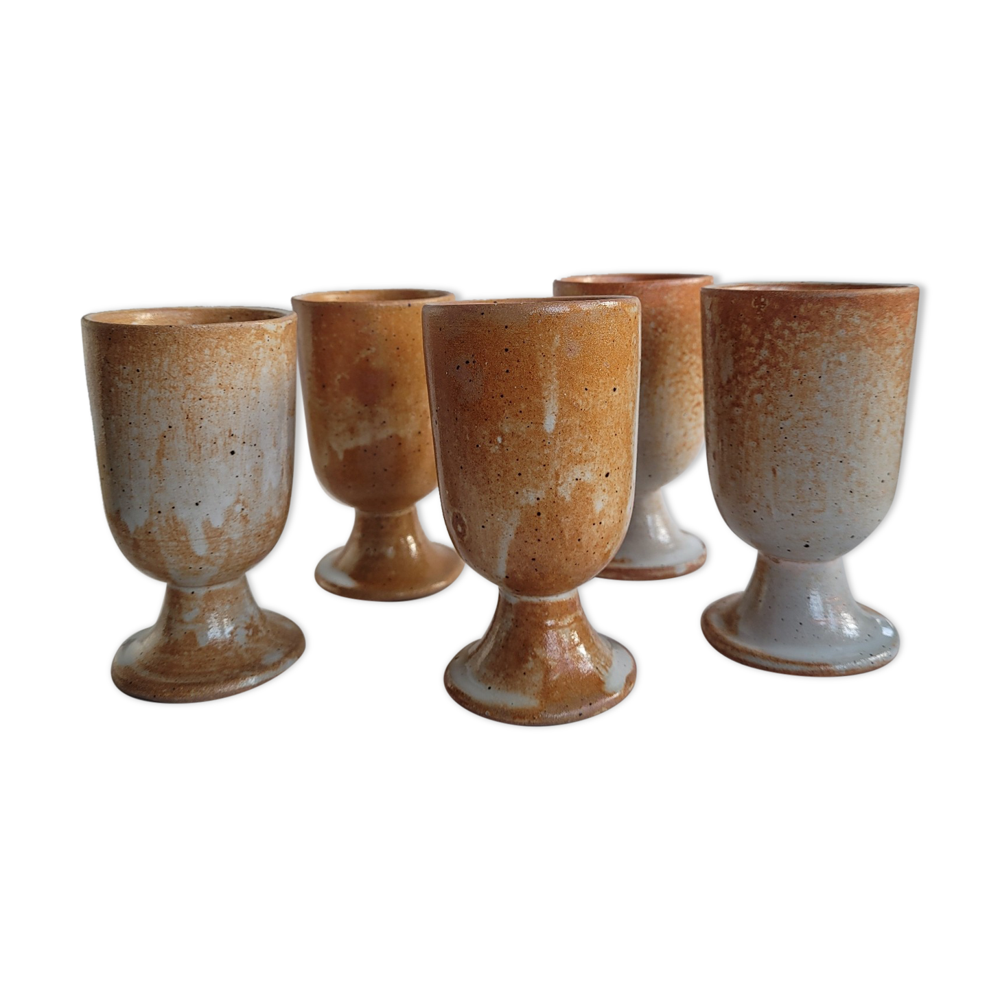 Lot of 5 stoneware mazagrans