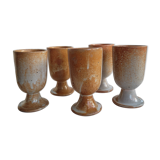 Lot of 5 stoneware mazagrans