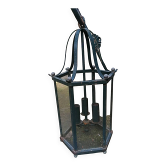 Large iron lantern with its crook