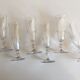 Set of 6 assorted champagne flutes late 19th century cut with cut-offs