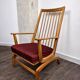 Rocking chair in oak with fabric cushion, Denmark, 1960.