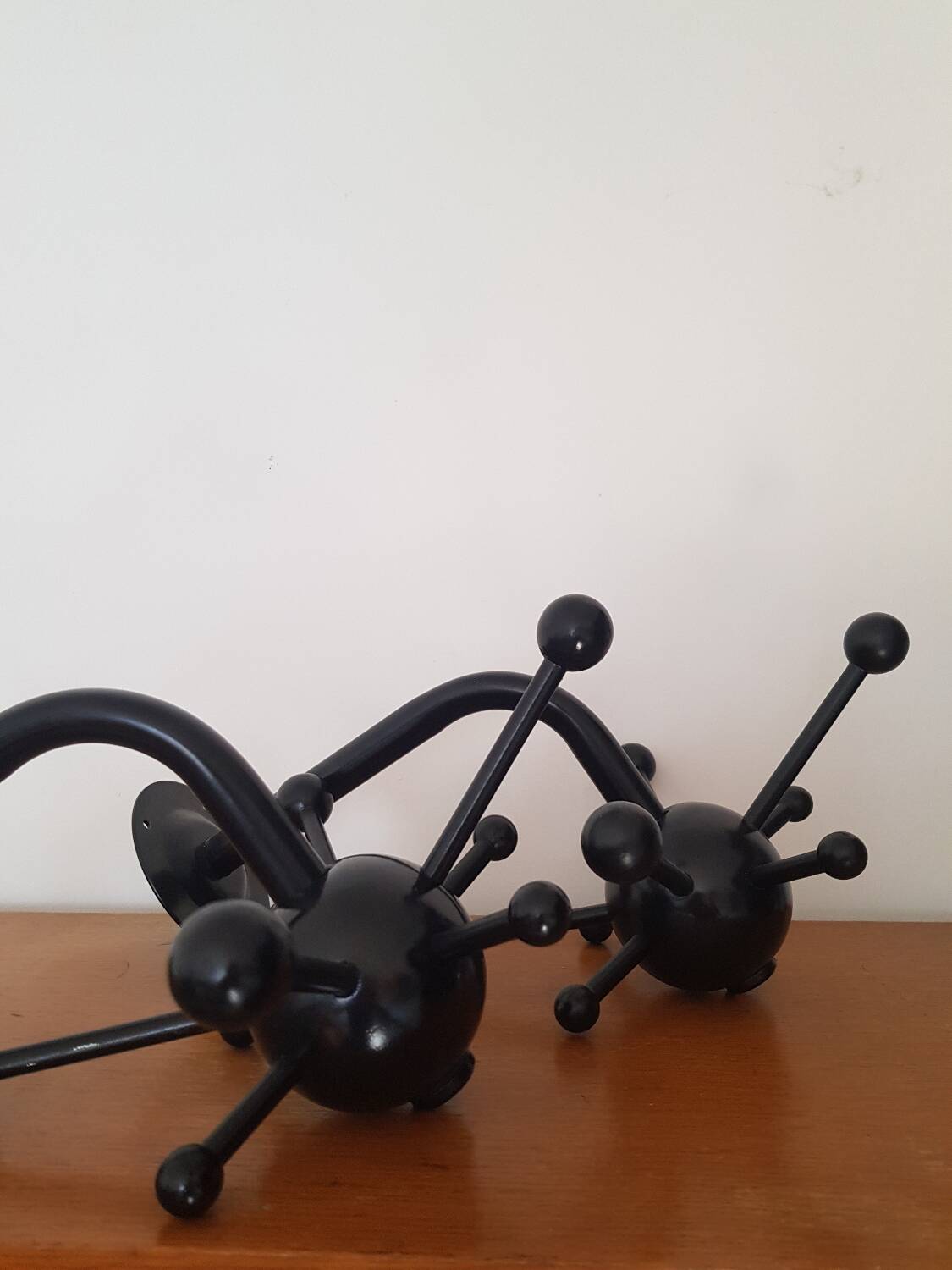 Set of 2 black Sputnik coat racks