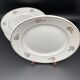 Plates with flowers and silver edging
