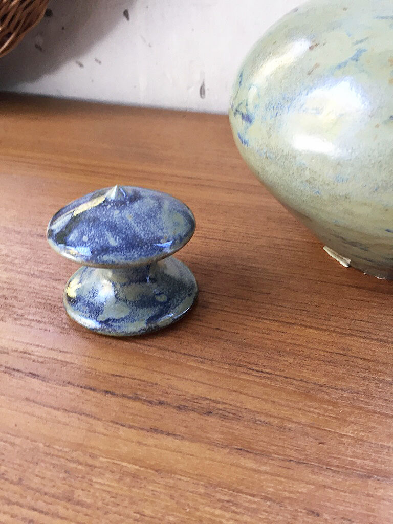 Blue ceramic pot vase