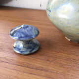 Vase pot en céramique bleu