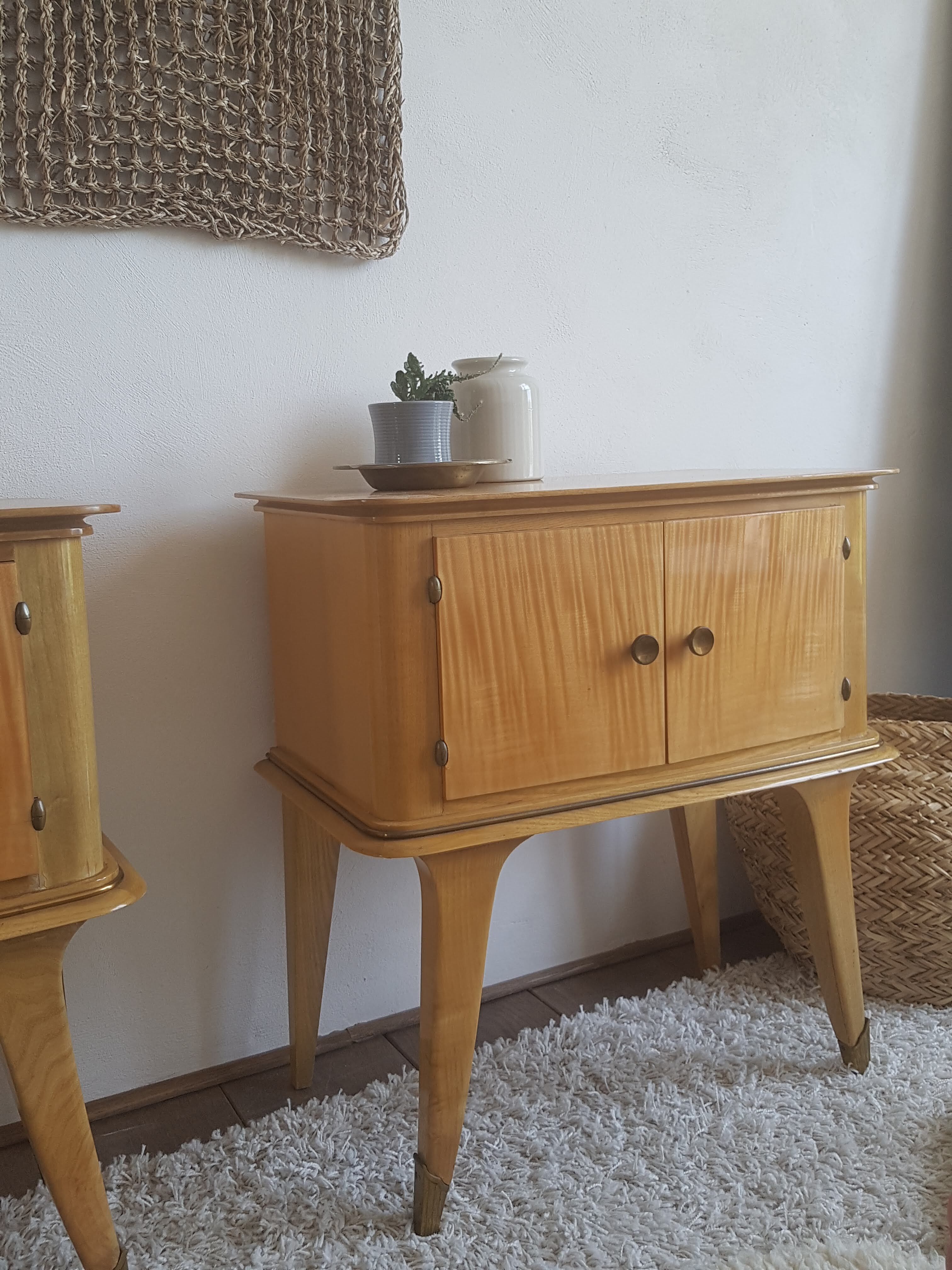Pair of bedside tables-compass-circa 1960-Scandinavian spirit