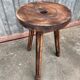 Tabouret de ferme en bois vintage