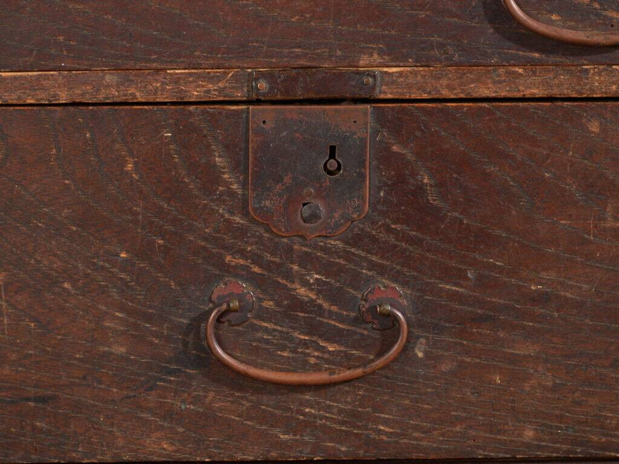 Small antique Japanese desk cabinet with three drawers – Meiji / Taishō period (c. 1890-1926)
