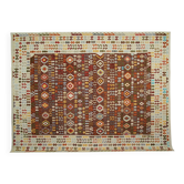 Handmade Large Afghan Kilim Rug, Wool Tribal Flatweave Carpet 379x292cm