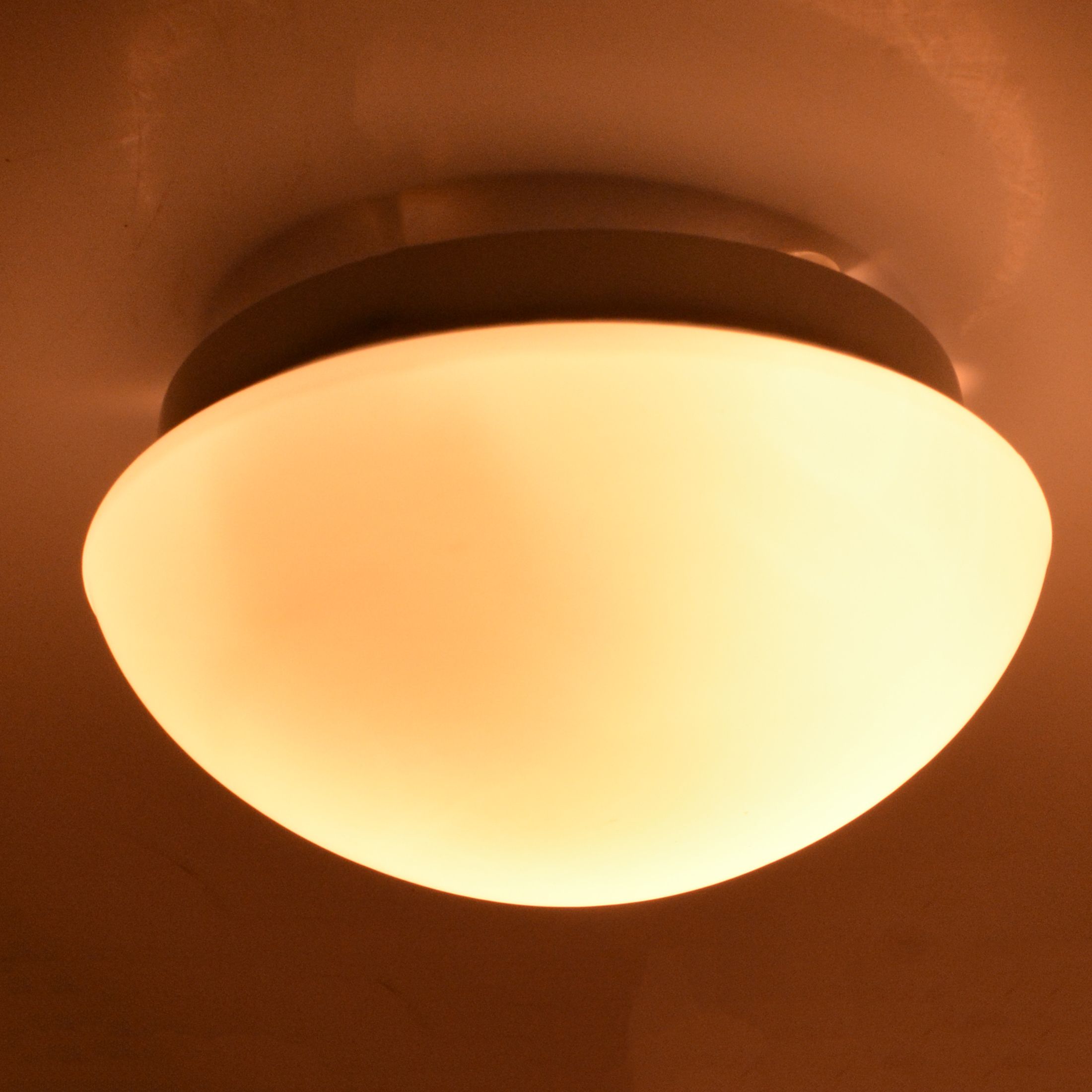 1980s minimalist small white ceiling lamp Globo lighting Germany