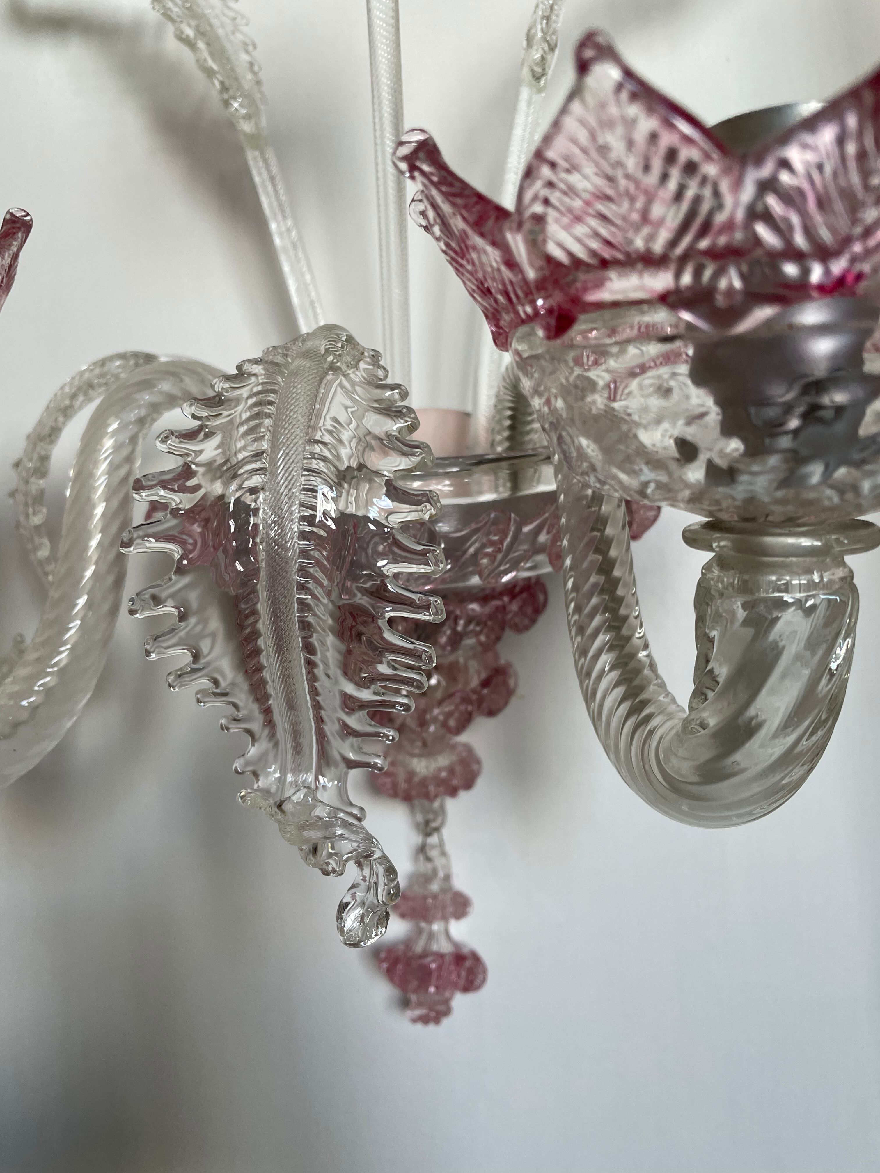 Wall lamp in Murano glass