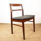 4 Danish chairs in rosewood and new leatherette by Henning Kjaernulf 1960.