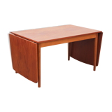 Scandinavian dining table with teak extensions, 4/8 people