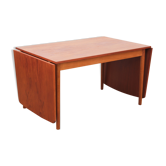 Scandinavian dining table with teak extensions, 4/8 people