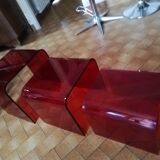 Set of 3 tables in plexiglas
