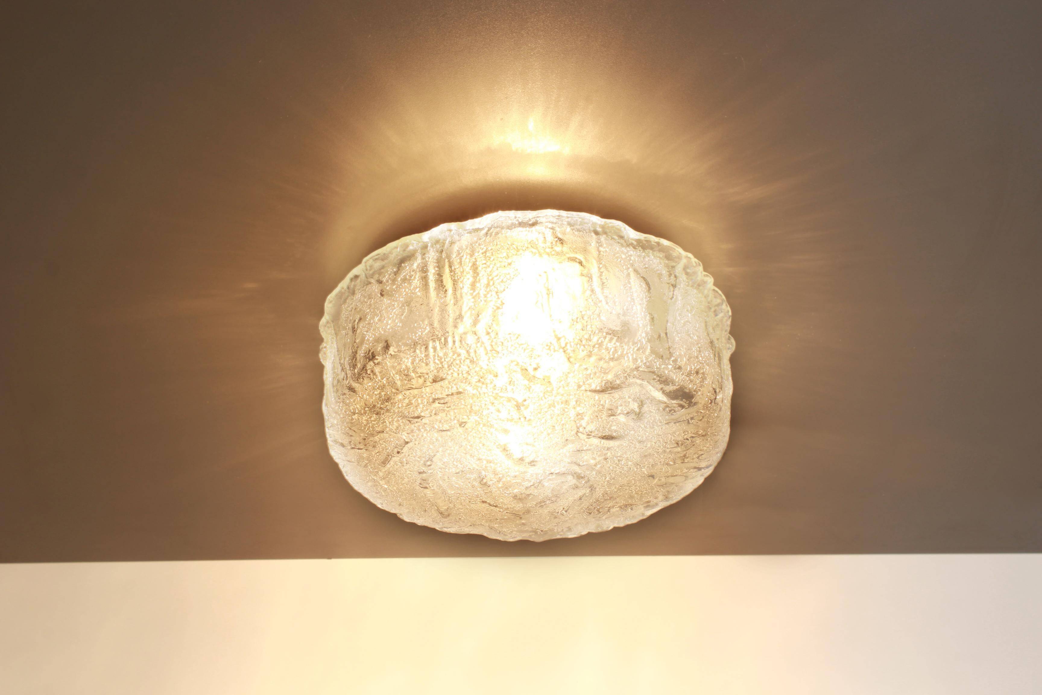 Round Murano glass wall light by Limburg, Germany, 1970s.