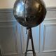 Atypical industrial furniture riveted sphere