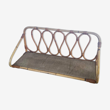 Vintage rattan shelf