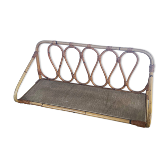 Vintage rattan shelf