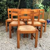 Chaises en orme vintage années 80