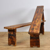 Set of two vintage pine bench, 1940