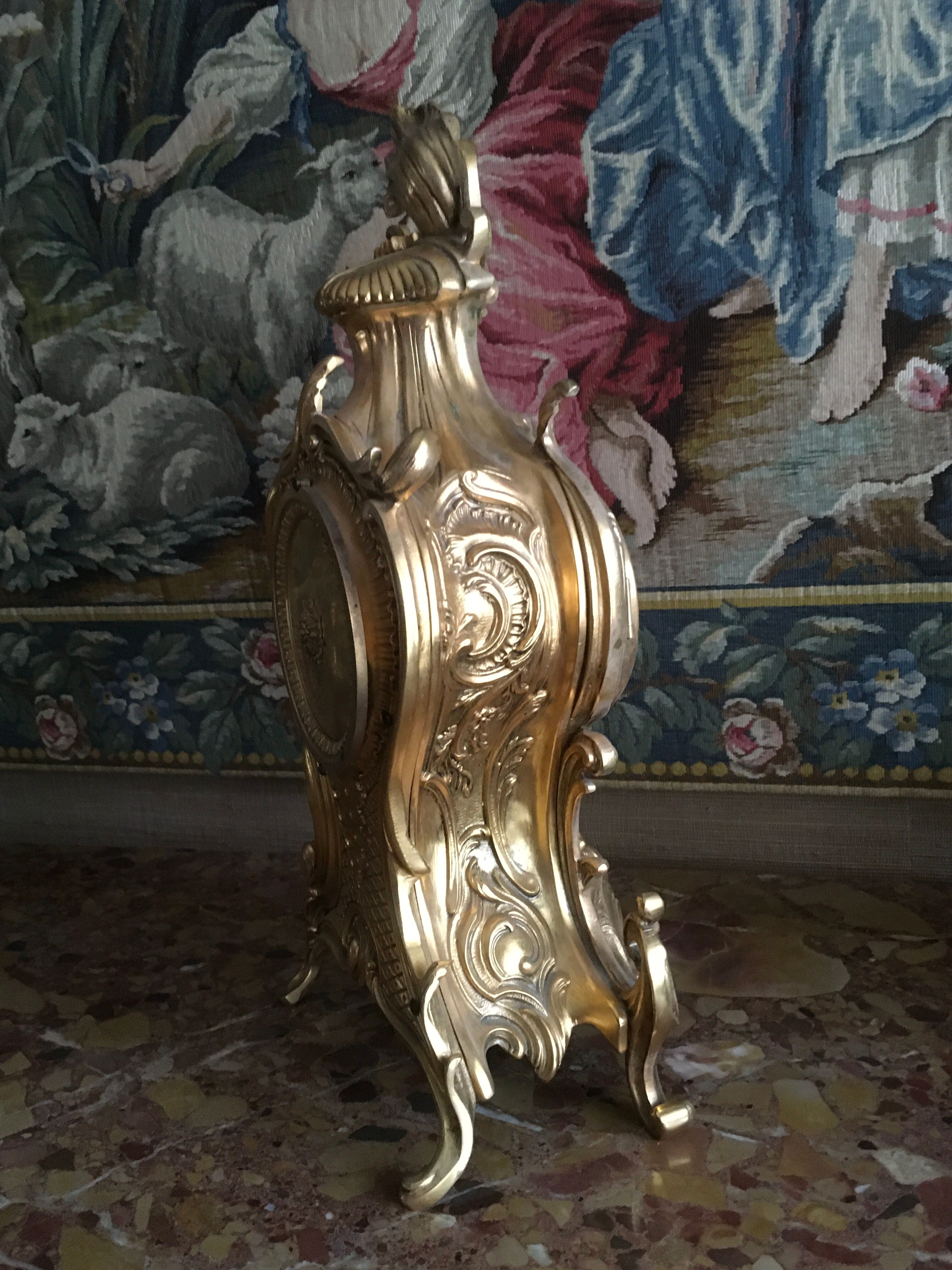 Pendule baroque bronze