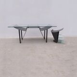 Desk and rolling block “007” by Hélène GALDINI for H. GALDINI, 1980