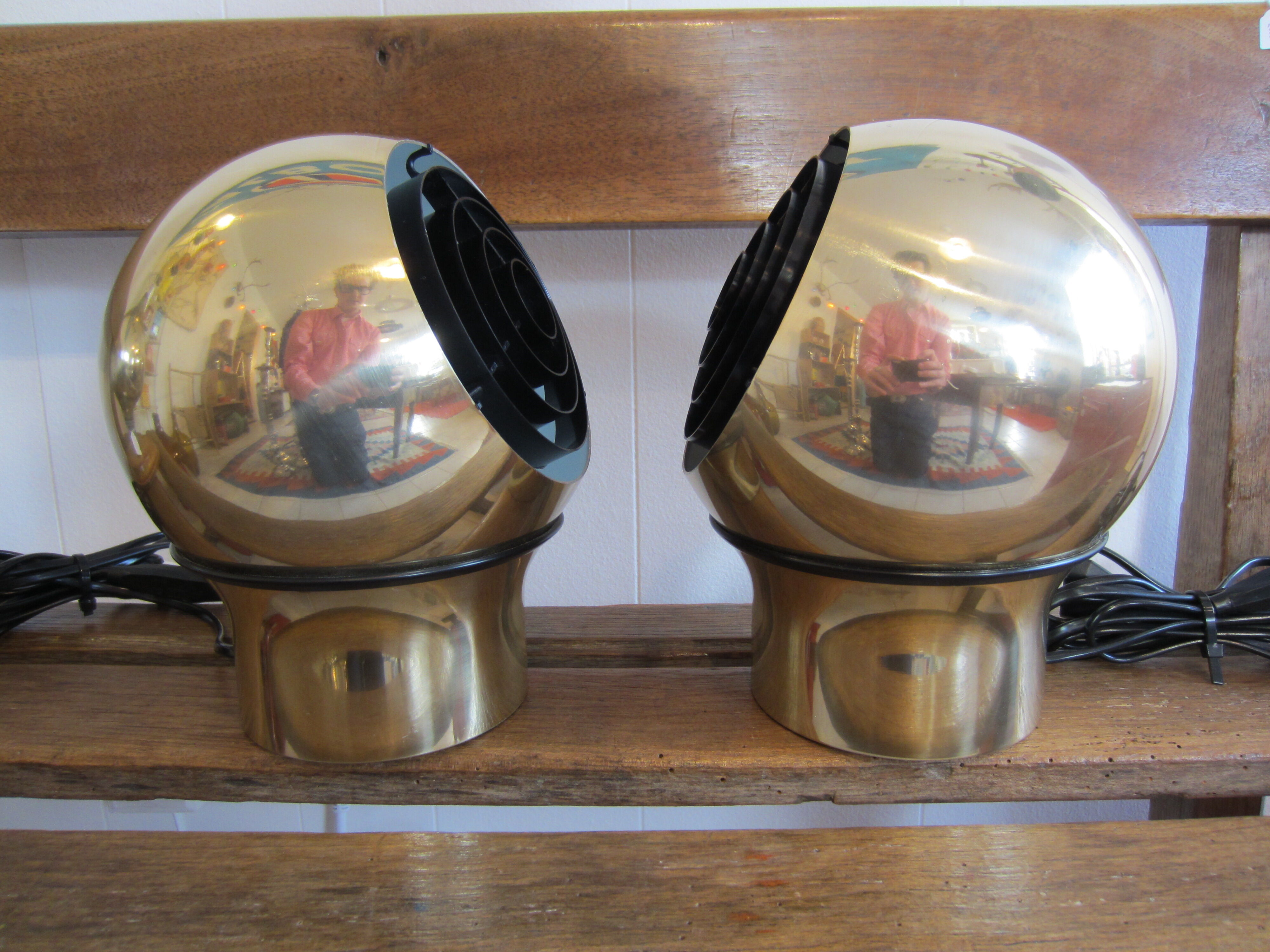 Pair of Scandinavian Hemi Klot 3 wall lights