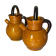 Enameled jugs signed Gomares
