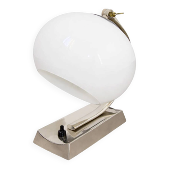 Lampe Art Déco des années 1940 | laiton nickelé + verre | E27 | vintage
